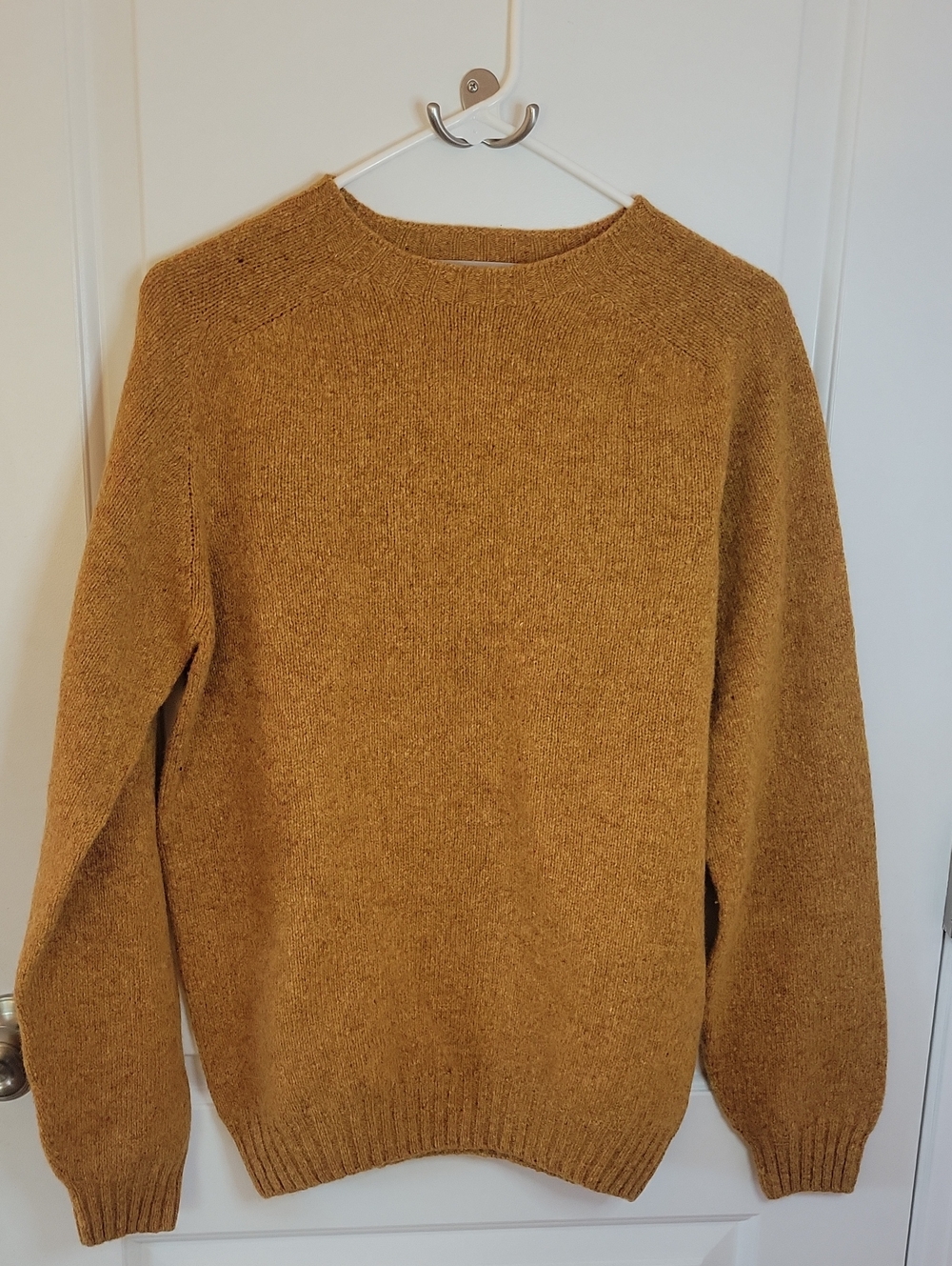 EUC Bosie Men's Luxury Seamless Cashmere Shetland Saddle Shoulder Sweater-Medium